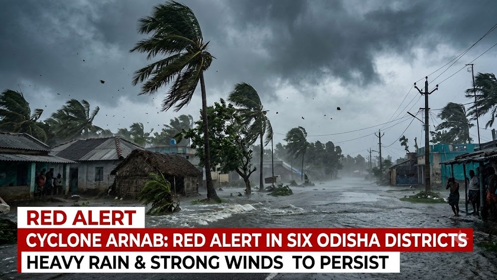 Cyclone Arnab: Red Alert in Six Odisha Districts, Heavy Rain and Strong Winds to Persist